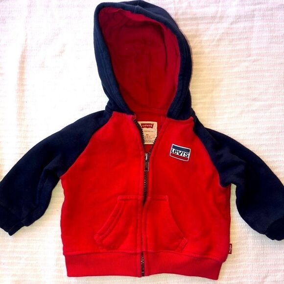 NWOT Infant 6M Levi’s Hooded Full Zip Sweatshirt - Picture 1 of 7